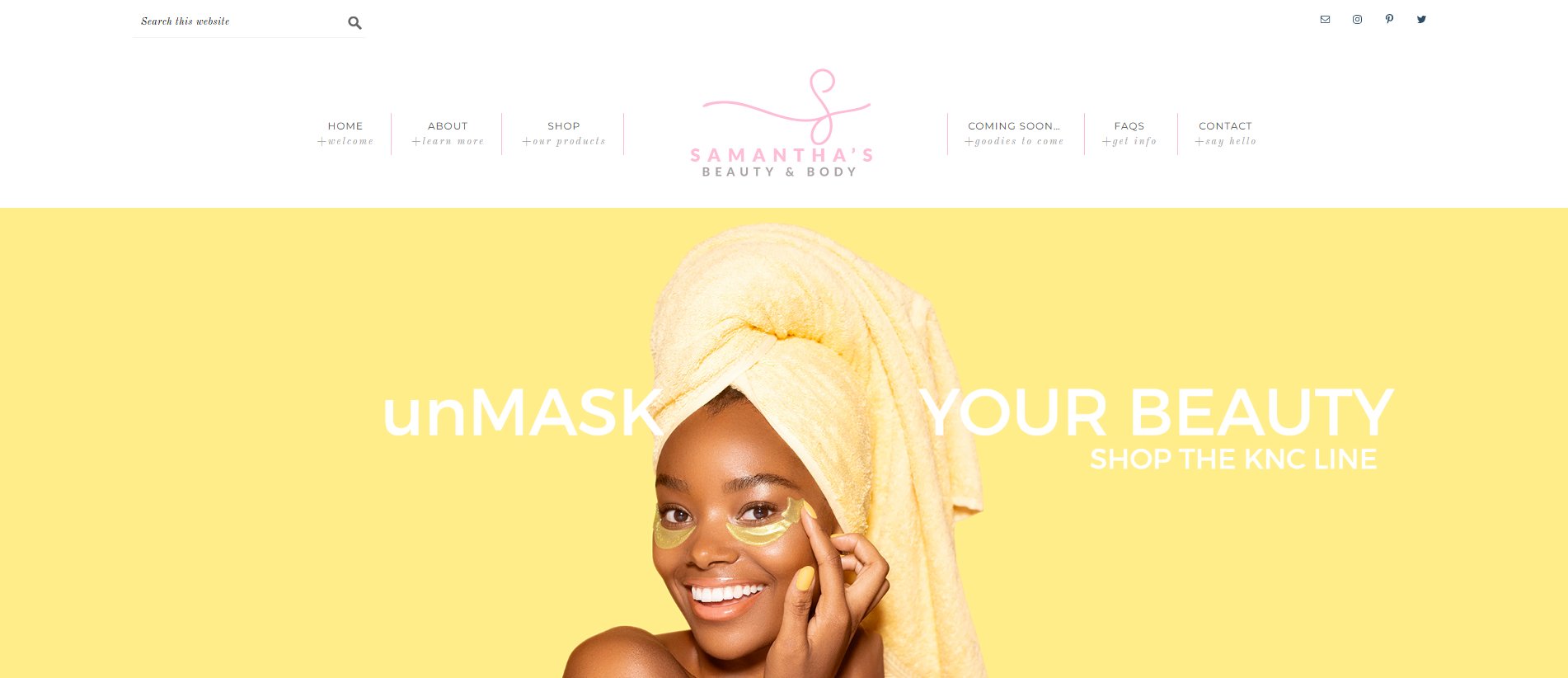 Samantha's Beauty and Body website